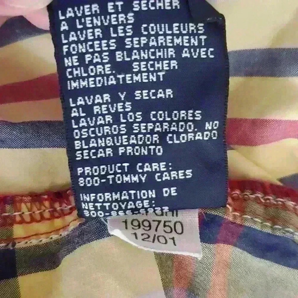 Vintage Y2K Tommy Hilfiger Jeans Plaid Short Sleeve Button Down Shirt sz XL - Picture 9 of 9